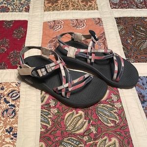 Chaco ZX1 sandals Pink White Blue 7